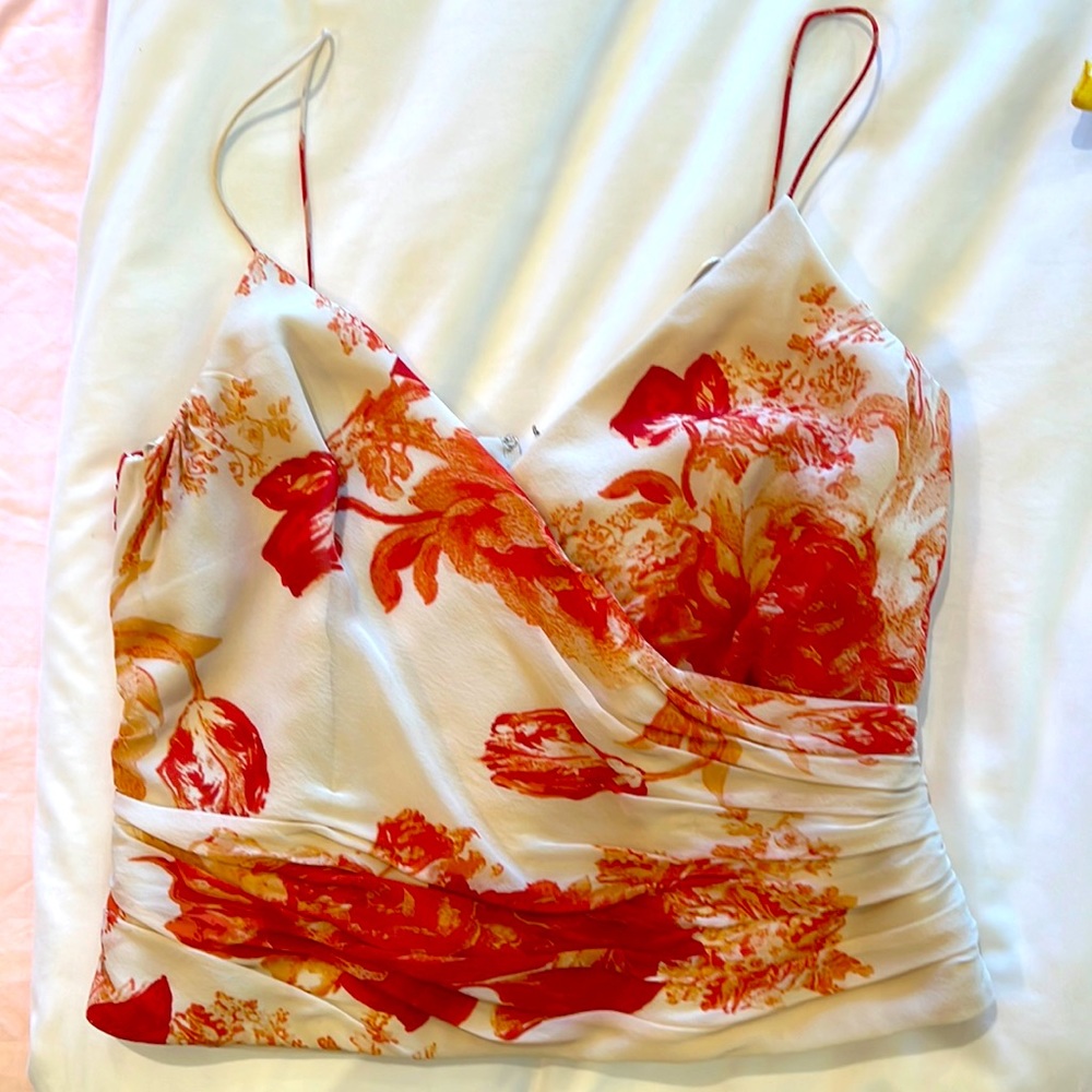 Kay Unger 2 pc chiffon bustier camisol and jacket set